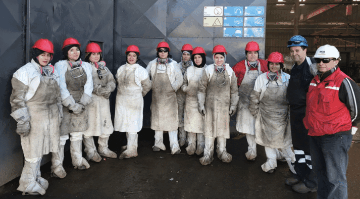 Nine women graduated from AKVA's welding course