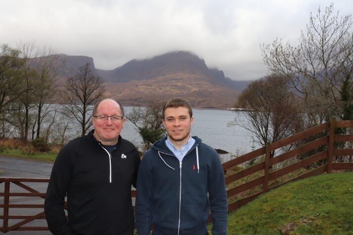 Alex MacInnes, pictured here with his son, Robert, told The Fish Site in 2018 that he would like Organic Sea Harvest to "produce around 6,000 to 7,000 tonnes between four farms over the course of the next 10 years"