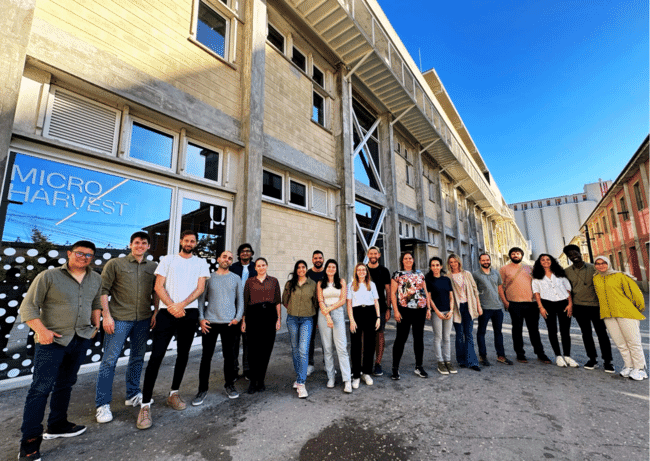 Group of people standing outside a building