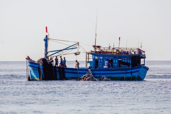 A trawler in Vietnam