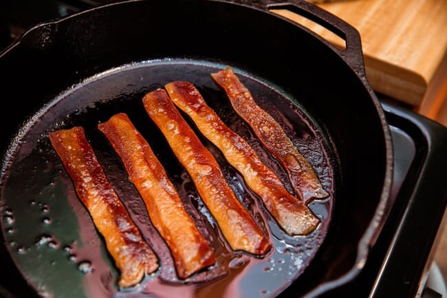 Seaweed-based bacon.