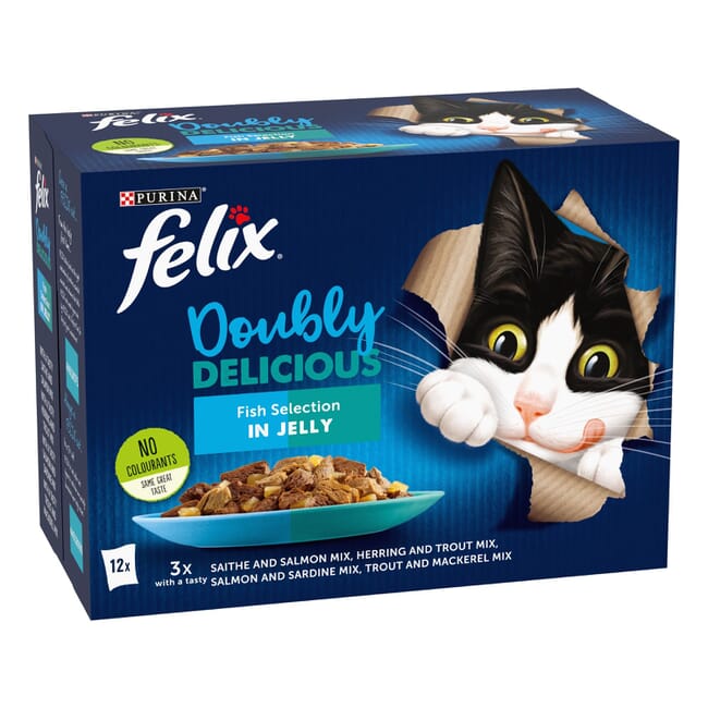 A packet of fish-based catfood.