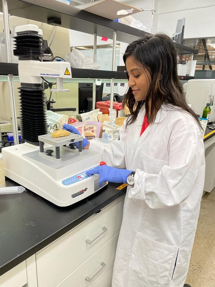 Piyali Chakraborty in the lab