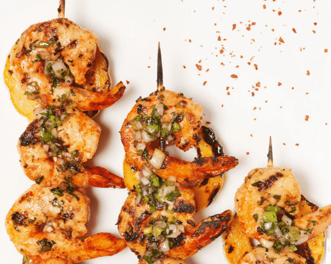 Grilled plant-based shrimp