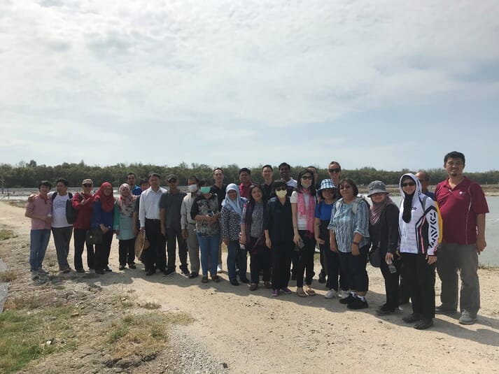 Participants in a new pilot training programme that aims to improve the performance of aquaculture practitioners in Southeast Asia