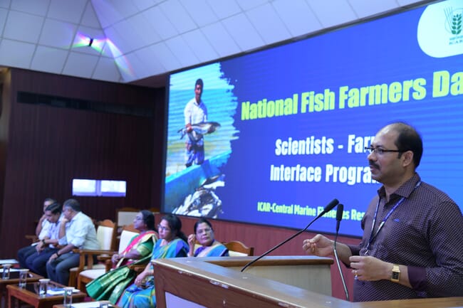 A man giving a presentation.