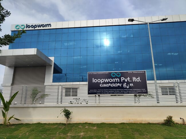 An insect meal factory in India.