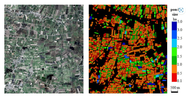 a satellite photograph of a rural area