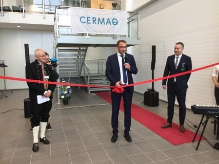 Roy Angelvik opens the new factory
