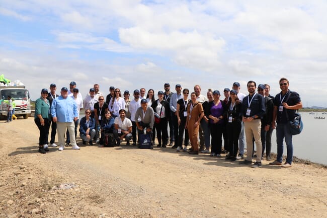 Large group of people posing for the camera