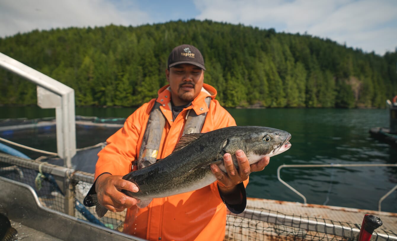 Man holding a fish