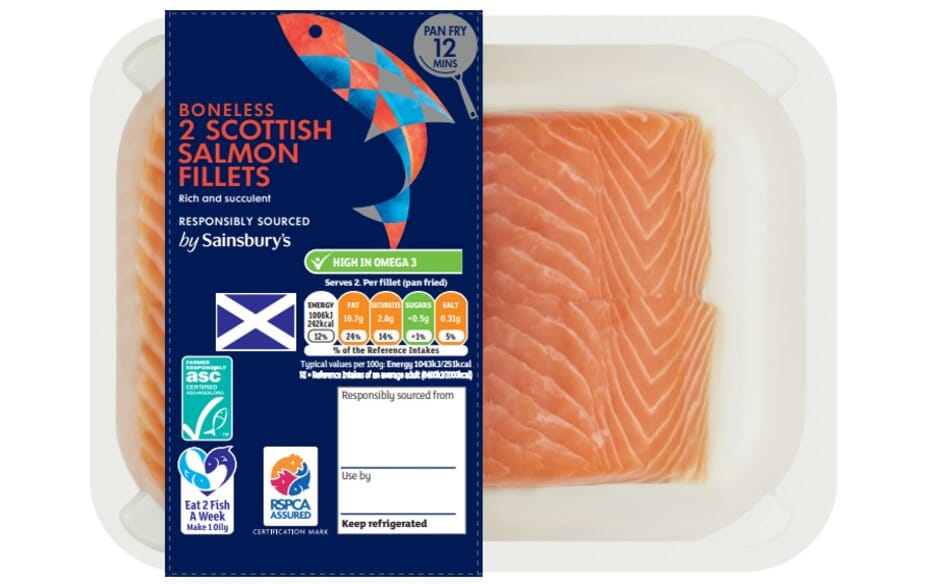 Sainsbury's first UK supermarket to offer 100 percent ASC certified Scottish salmon