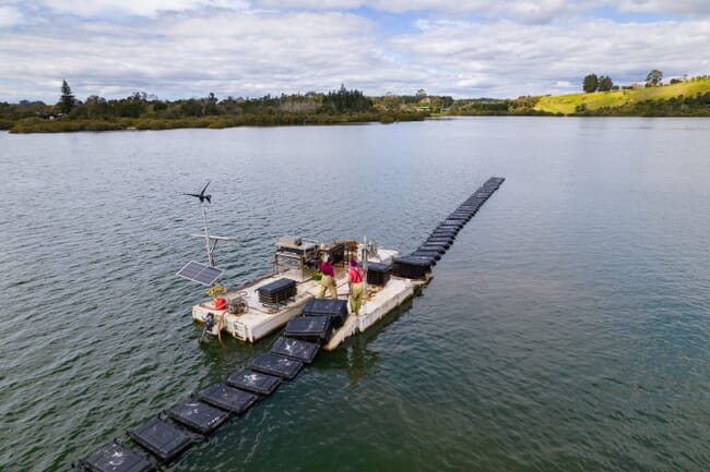 two people on a raft