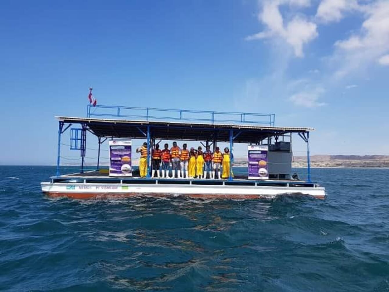 group shot on the water