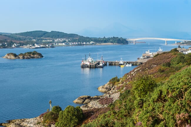 Bridge to the Isle of Skye in Scotland