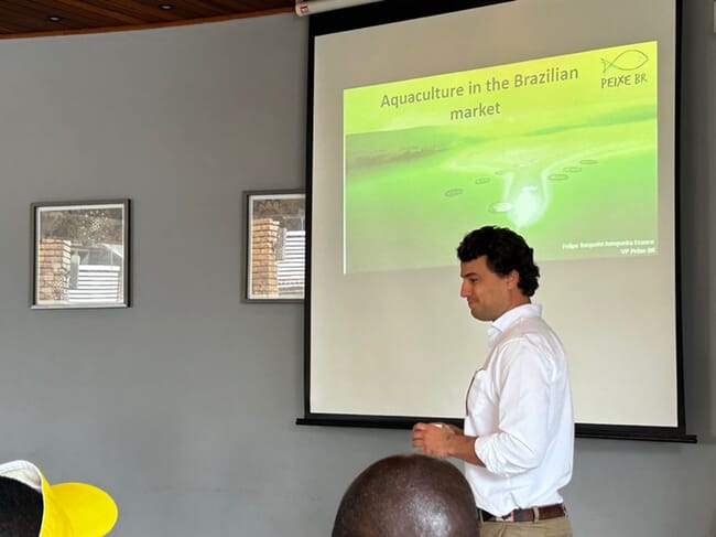 Felipe Junqueira during a presentation