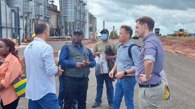 Visitors at the Raguife Feed Mill in Santa Fé do Sul, Brazil