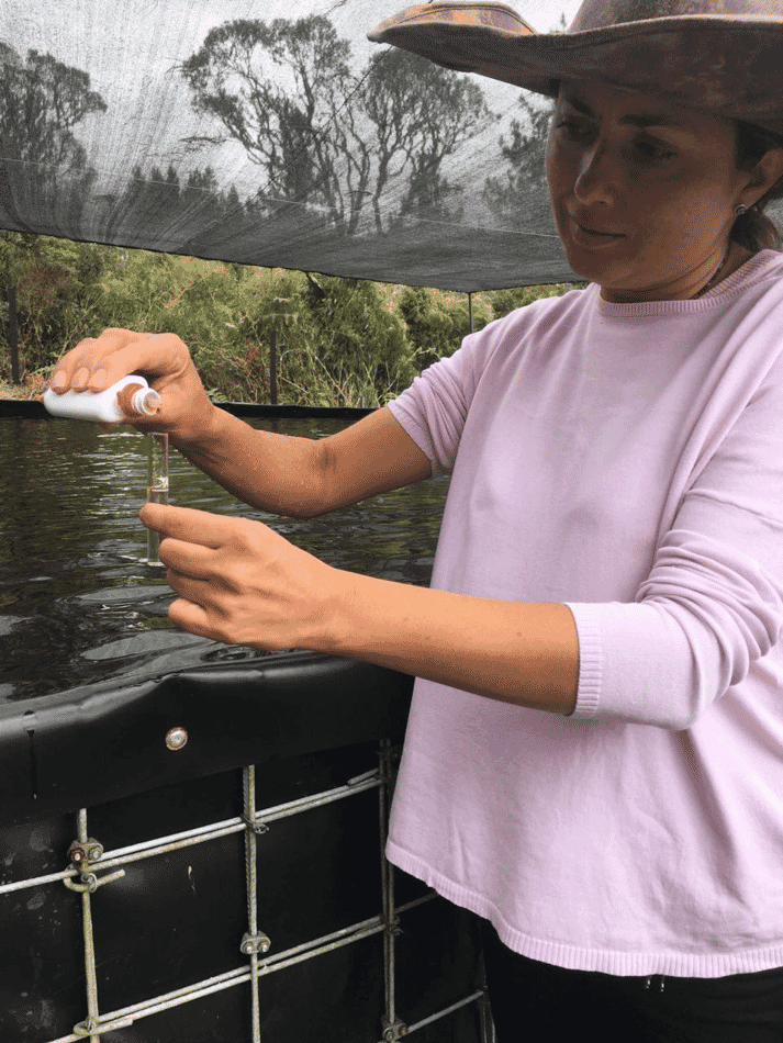 Patricia's dream is to become a leader in Colombia's aquaculture and help other women who are keen to start a career in aquaculture.