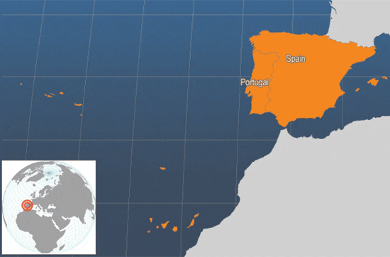 Main producer countries of Venerupis pullastra (FAO Fishery Statistics, 2006)