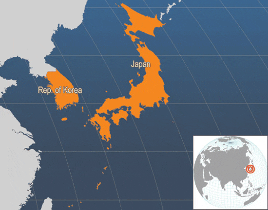 Main producer countries of Seriola quinqueradiata (FAO Fishery Statistics, 2006)