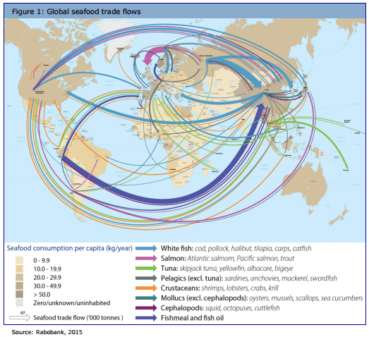 Rabobank Releases 2015 World Seafood Trade Map | The Fish Site